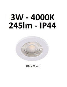 LED šviestuvas į pakalimą 3W - 4000K - IP44 baltas
