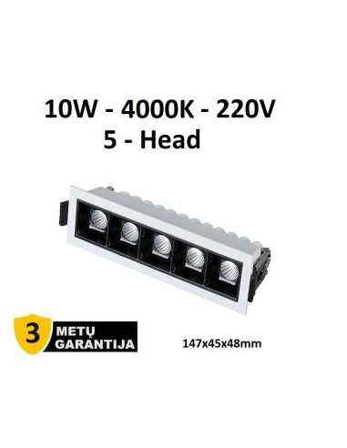 Įleidžiamas LED šviestuvas - Downlight 10W - 4000K - Baltas