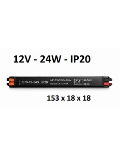 Ypač siauras 12V - 24W - LED maitinimo šaltinis - IP20