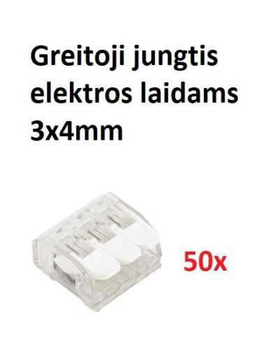 Greitoji jungtis laidams 0,2 x 4mm 32A – 50 vnt.