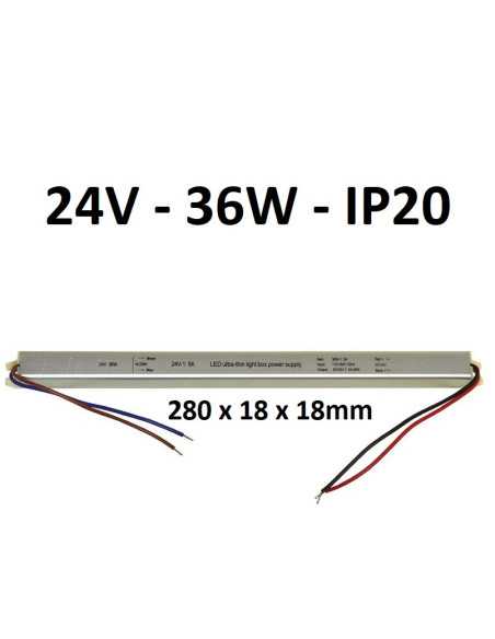 Ypač siauras 36W - 24V - LED maitinimo šaltinis