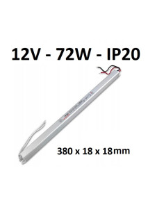 Ypač siauras 72W - 12V - IP20 LED maitinimo šaltinis