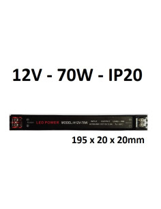 Ypač siauras profesionalus 70W - 12V - LED maitinimo šaltinis