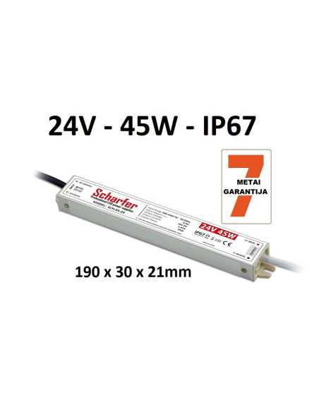 Profesionalus LED maitinimo šaltinis Scharfer 24V-45W-IP67