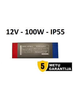 Profesionalus LED maitinimo šaltinis 12V-100W-IP55