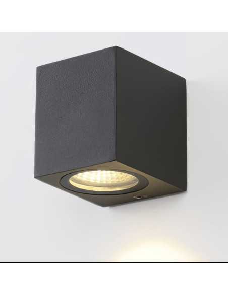 Sieninis LED lauko šviestuvas - Lumi FORTI GU10 juodas | Luxon.lt