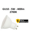 GU10 - 5W - 400lm - 2700K LED lemputė