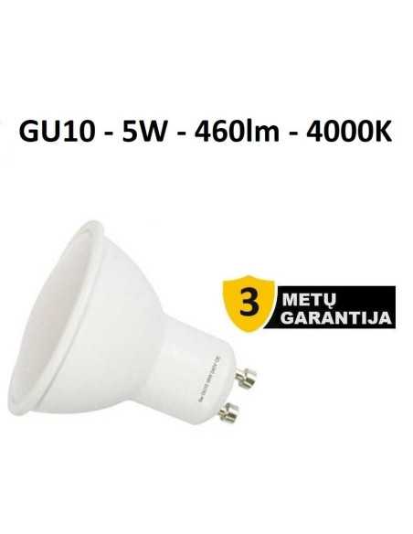GU10 - 5W - 4000K - 460lm LED lemputė internetu | Luxon.lt