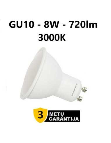 GU10 - 8W - 720lm LED lemputė 3000K