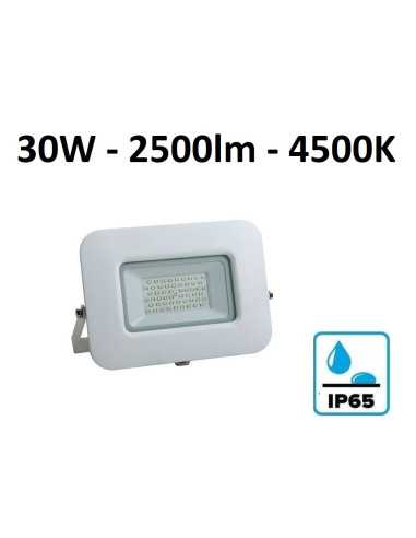 LED prožektorius baltas 30W - 4500K - 2500lm - IP65 internetu | Luxon.lt
