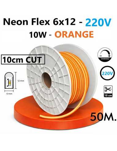 LED NEON FLEX 220V oranžinė IP67 internetu | Luxon.lt