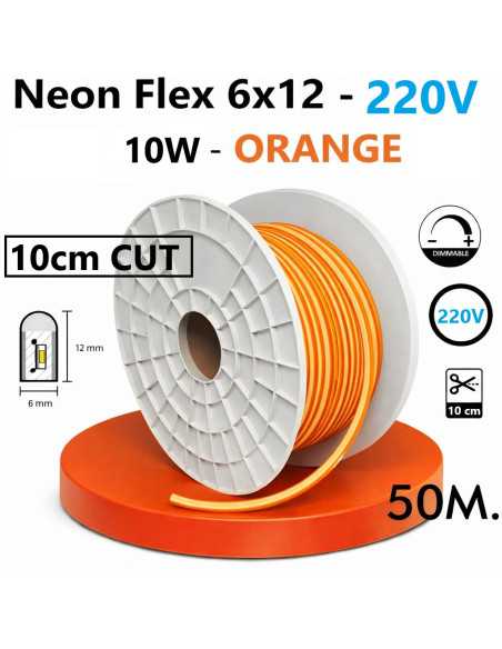 LED NEON FLEX 220V oranžinė IP67 internetu | Luxon.lt