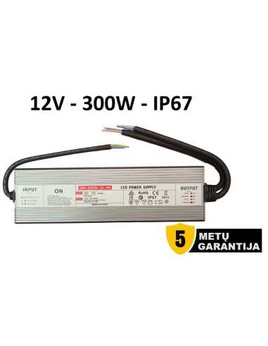 Profesionalus LED maitinimo šaltinis 24V - 300W - IP67