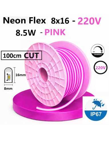 LED juostelė NEON FLEX 220V - Rožinė - IP67