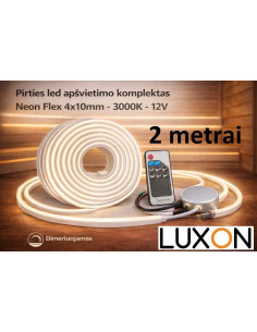 Pirties Led apšvietimo komplektas 4x10mm- 3000K - IP67 - 2 metras