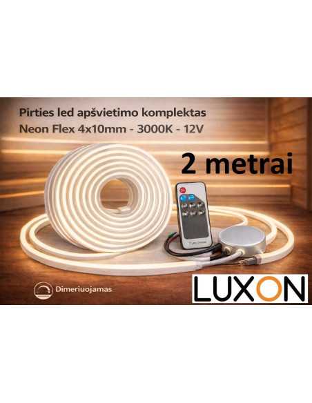 Pirties Led apšvietimo komplektas 4x10mm- 3000K - IP67 - 2 metras