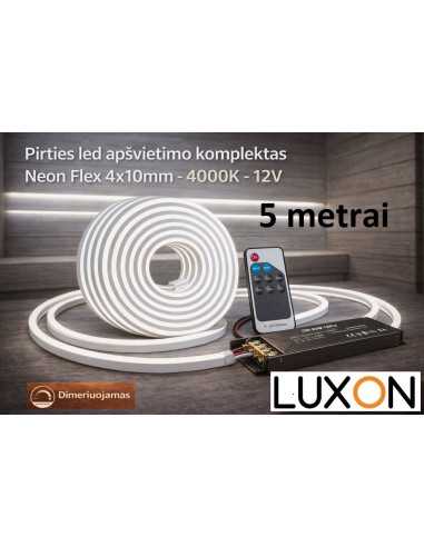 Pirties Led apšvietimo komplektas 4x10mm- 4000K-Neutrali balta - IP67 - 5 metrai internetu | Luxon.lt