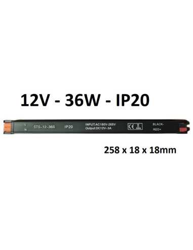 Ypač siauras 36W - 12V - LED maitinimo šaltinis - IP20