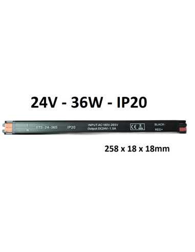 Ypač siauras 36W - 24V - LED maitinimo šaltinis - IP20
