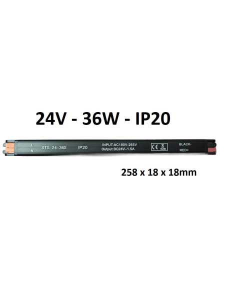 Ypač siauras 36W - 24V - LED maitinimo šaltinis - IP20