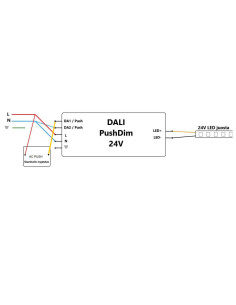 DALI-PushDim LED maitinimo šaltinis 300W -24V 2