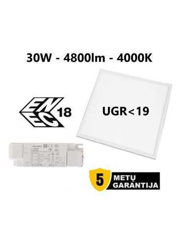 LED panelė armstrong luboms ENEC18 - 30W - 4800lm - 4000K - UGR19 Garantija 5 metai