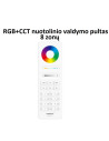 8 zonu RGB / RGB+CCT LED juostos Pultelis C8 baltas