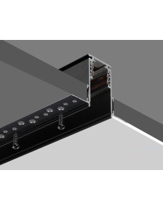 Priglaistomas magnetinis bėgelis juodas - TR20 - 200cm internetu | Luxon.lt 2