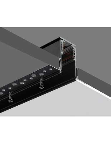 Priglaistomas magnetinis bėgelis juodas - TR20 - 200cm internetu | Luxon.lt