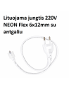 Lituojama jungtis 220V NEON Flex su antgaliu 6x12mm