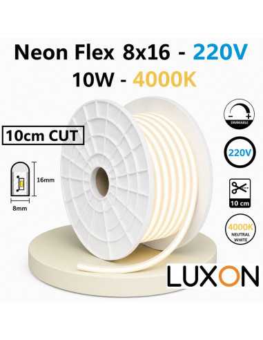 NEON FLNEX LED juosta 220V - 10W - 4000K - 10cm CUT