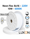 NEON FLEX LED juosta 220V - 10W - 6000K - 10cm CUT