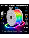 RGB NEON FLEX LED 8x16mm juosta 220V - IP67