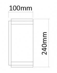 SIENINIS LED LAUKO ŠVIESTUVAS - LUMI QUADRAT Black 2 x GU10 2
