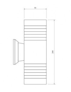 Sieninis lauko šviestuvas - Lumi RING 2