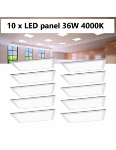 10 x LED panelė armstrong luboms 60x60cm - 36W - 4320lm - 4000K