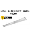 LED šviestuvas 120cm - 2 x T8  - 5220lm - 4000K IP40