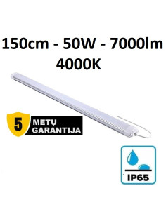 TRI-PROOF hermetinis šviestuvas 150cm - 50W - 7000lm - 4000K - IP65 - IK08