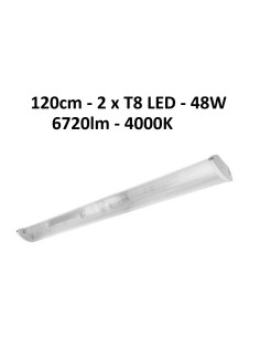 LED šviestuvas 120cm - 2 x T8  - 6720lm - 4000K IP40