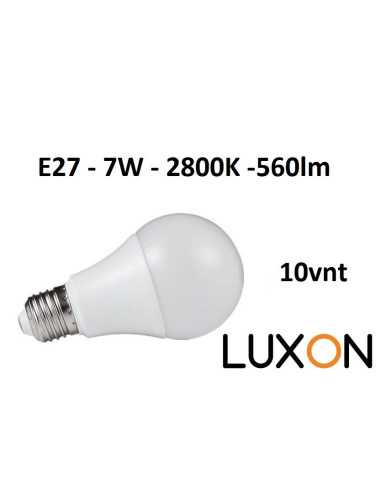 10 x E27 - 7W - 560lm - 2800K LED lemputė