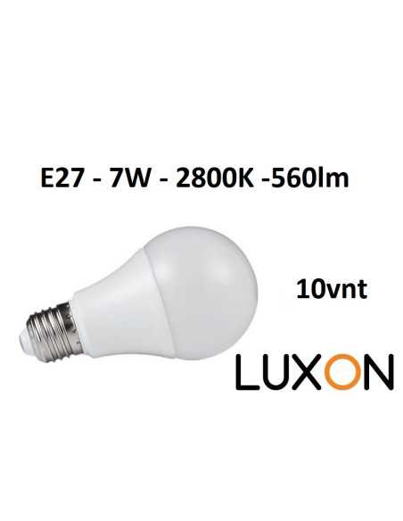 10 x E27 - 7W - 560lm - 2800K LED lemputė