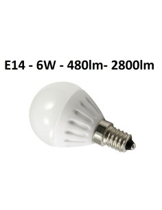 E14 - 6W - 2800K - 480lm LED lemputė