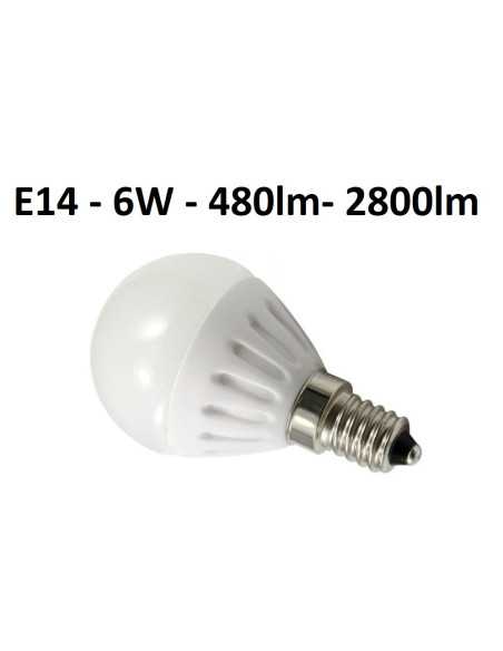 E14 - 6W - 2800K - 480lm LED lemputė