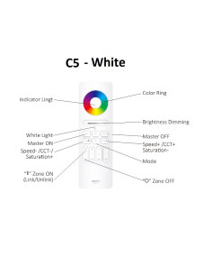 RGB - RGB+CCT LED juostos Pultelis C5 - White 2