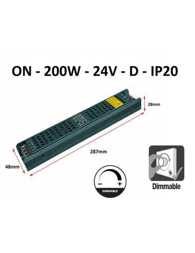 Dimeriuojamas LED maitinimo šaltinis 24V - 200W - D