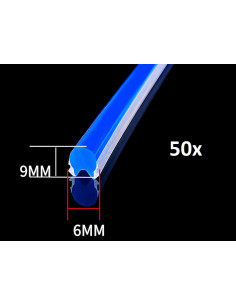 50 x Silikoninis  uždengimas LED juostelėi BLUE