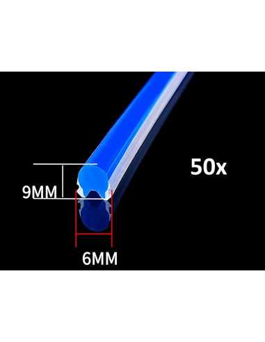 50 x Silikoninis  uždengimas LED juostelėi BLUE