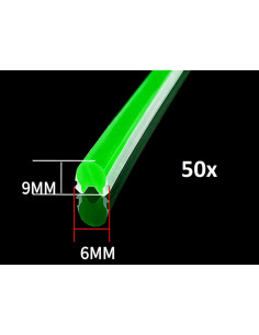 50 x Silikoninis  uždengimas LED juostelėi GREEN