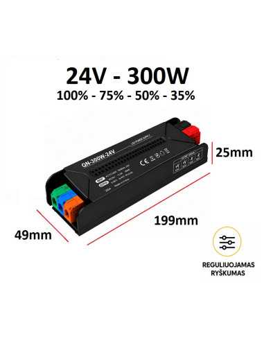 Reguliuojamas LED maitinimo šaltinis - 24V - 300W