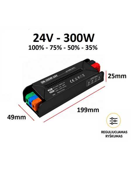 Reguliuojamas LED maitinimo šaltinis - 24V - 300W